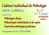 Simoc Gabriela - Cabinet Individual de Psihologie