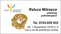 Cabinet Individual de Psihologie si Psihoterapie Mitrașca Raluca