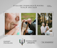 Beneficiaza de servicii de evaluare psihologica specializata pentru instituire tutela speciala. Beneficiaza de servicii de evaluare psihologica specializata pentru instituire tutela speciala.