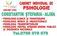 Constantinache Stefania Alina - Cabinet individual de psihologie