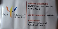 Avram Gheorghe - Cabinet individual de psihologie