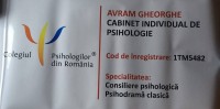 Avram Gheorghe - Cabinet individual de psihologie Avram Gheorghe - Cabinet individual de psihologie